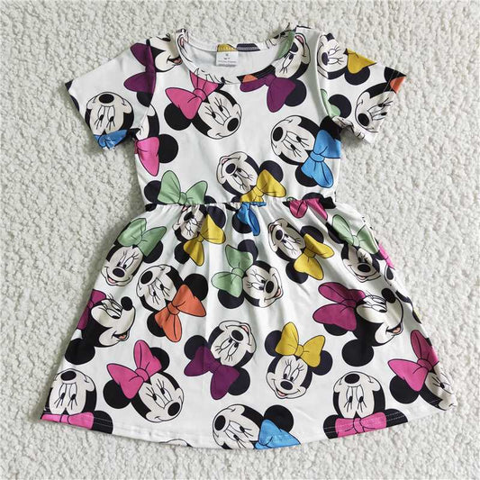 cartoon mouse girls dress summer kids skirt