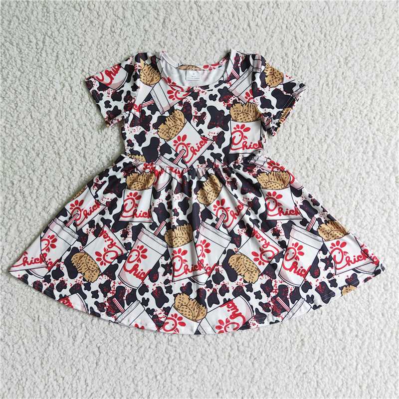 chicken girls dress summer kids skirts