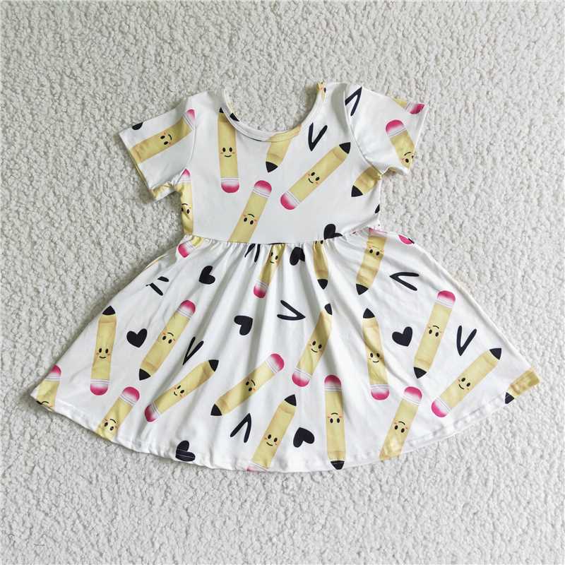 pencil girls dress back to school kids skirts