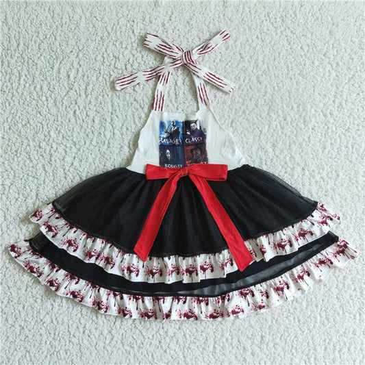 hallowen girls dress yarn kids skirts