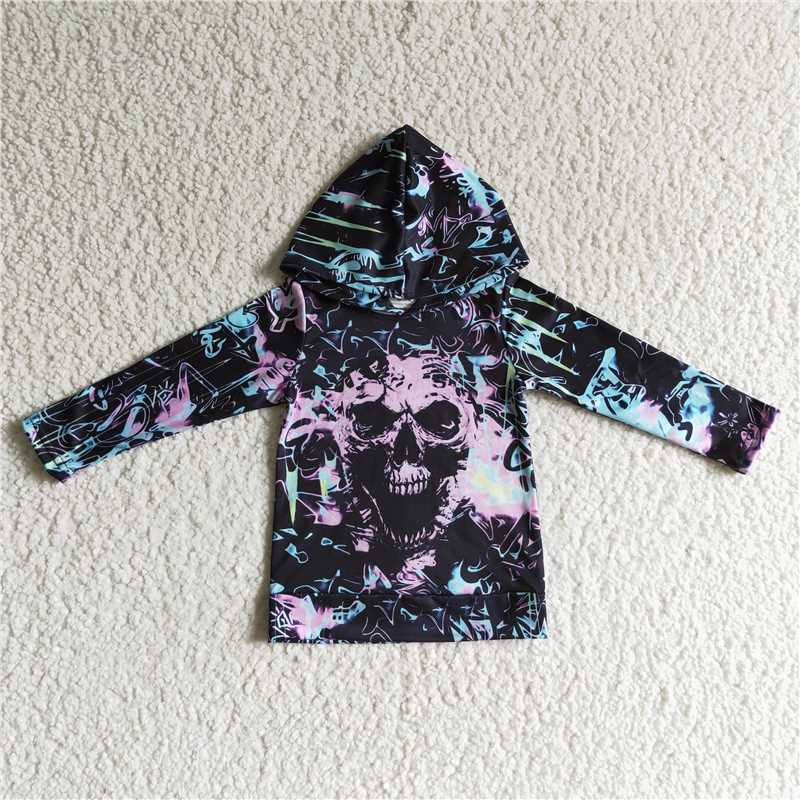 halloween hooded top skeleton hoodie