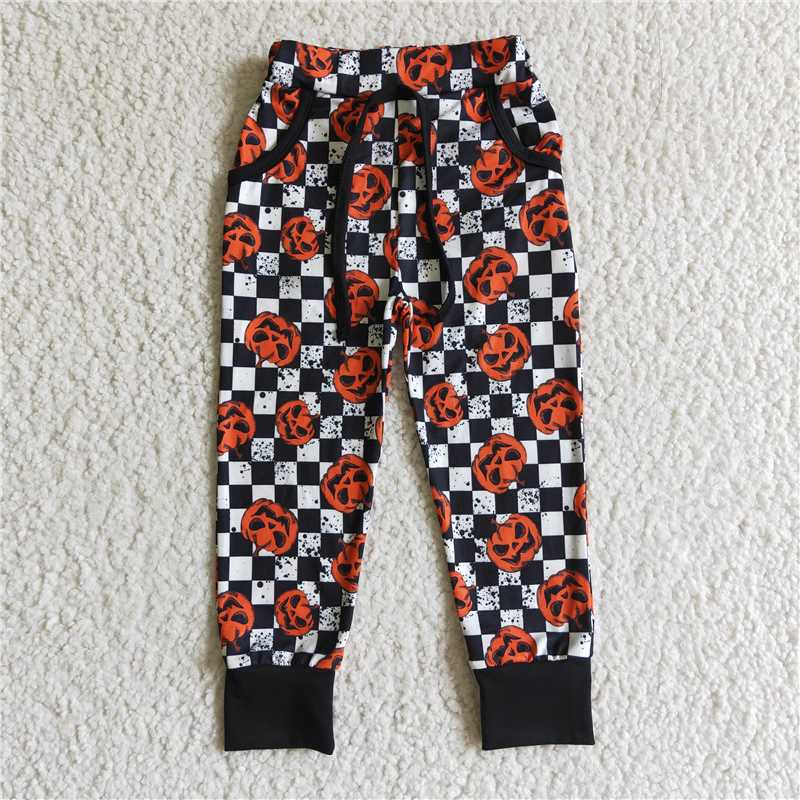 pumpkin halloween jogging pants kids trousers