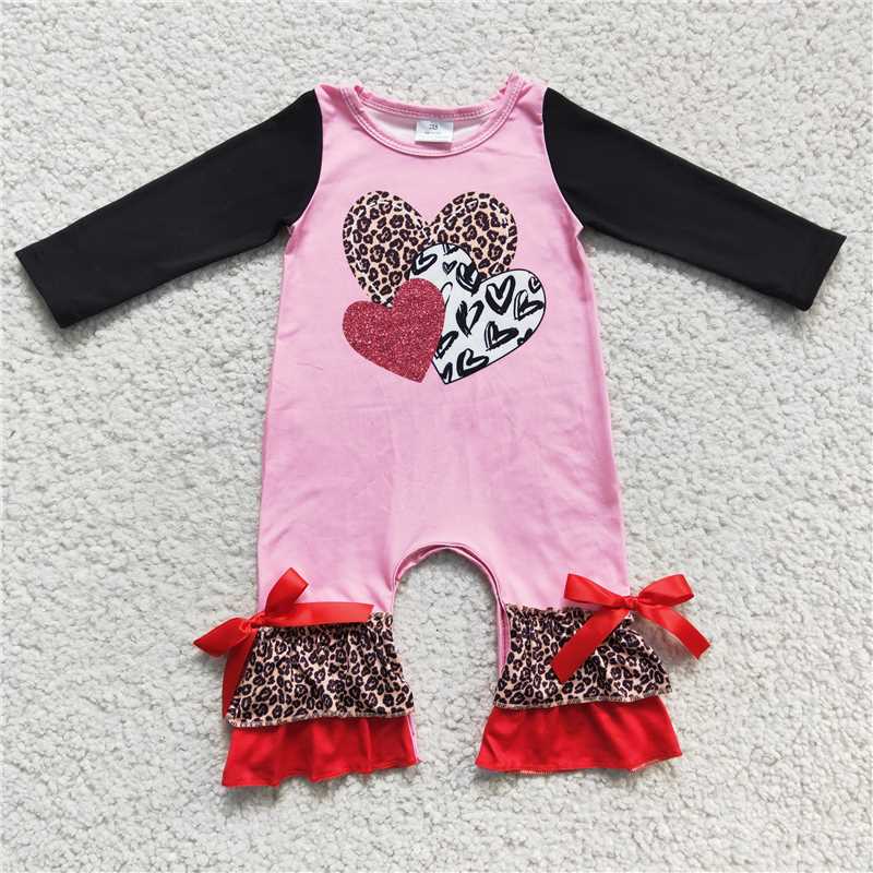 love baby jumpsuits Valentine's Day girls baby rompers