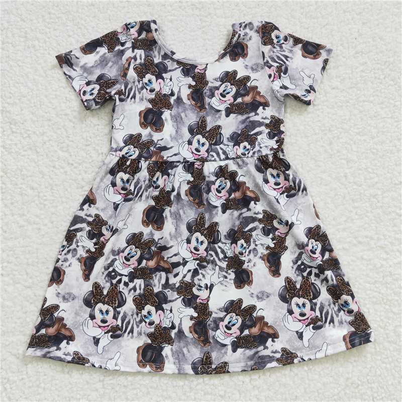 cartoon mouse girls dress summer kids skirt