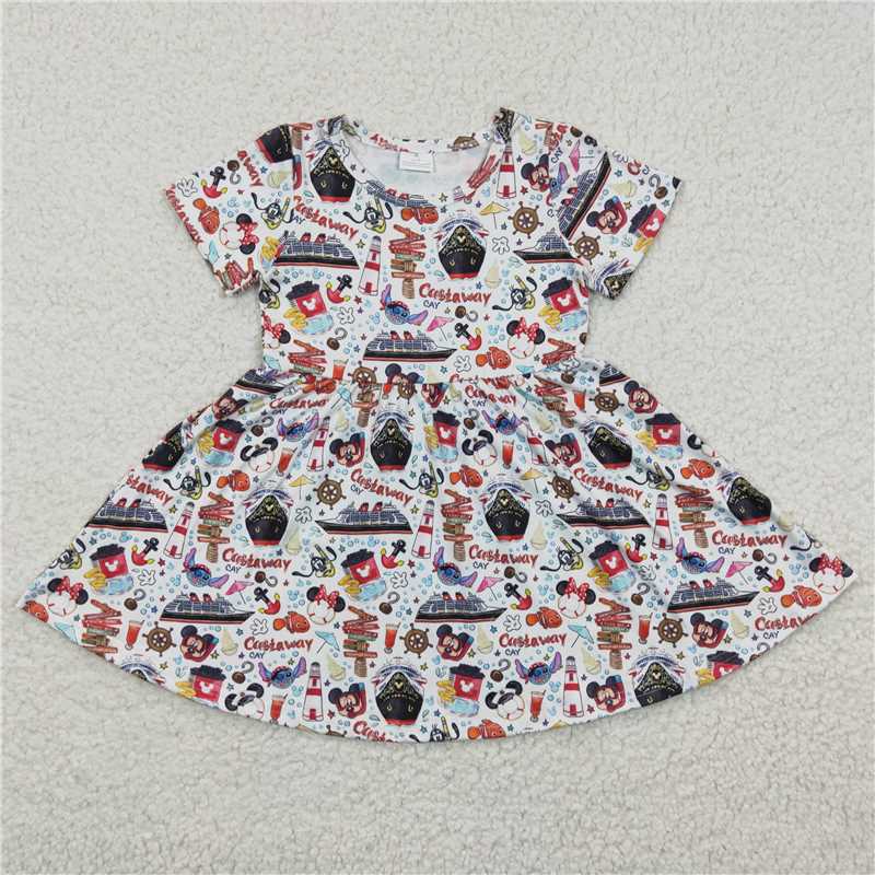 cartoon mouse girls dress summer kids skirts