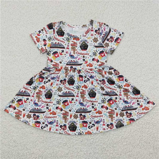 cartoon mouse girls dress summer kids skirts