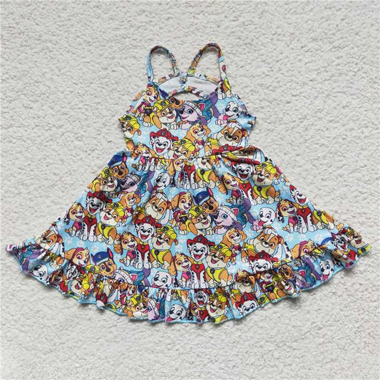 paw patrol girls dress summer kids skirts