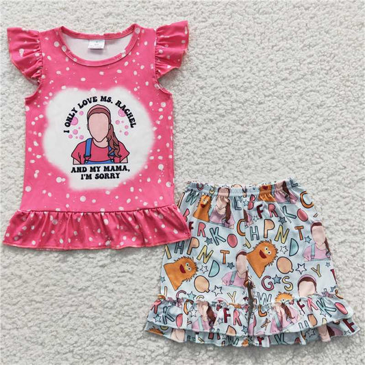 summer girls outfits ms.rachel tops & shorts kids clothes