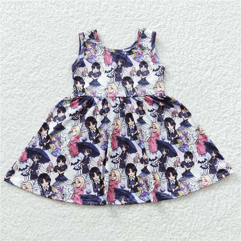 Wednesday girls dress summer kids skirt