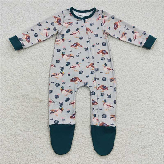 ducks Zip Sleeper romper with feet jumpsuit baby clothes