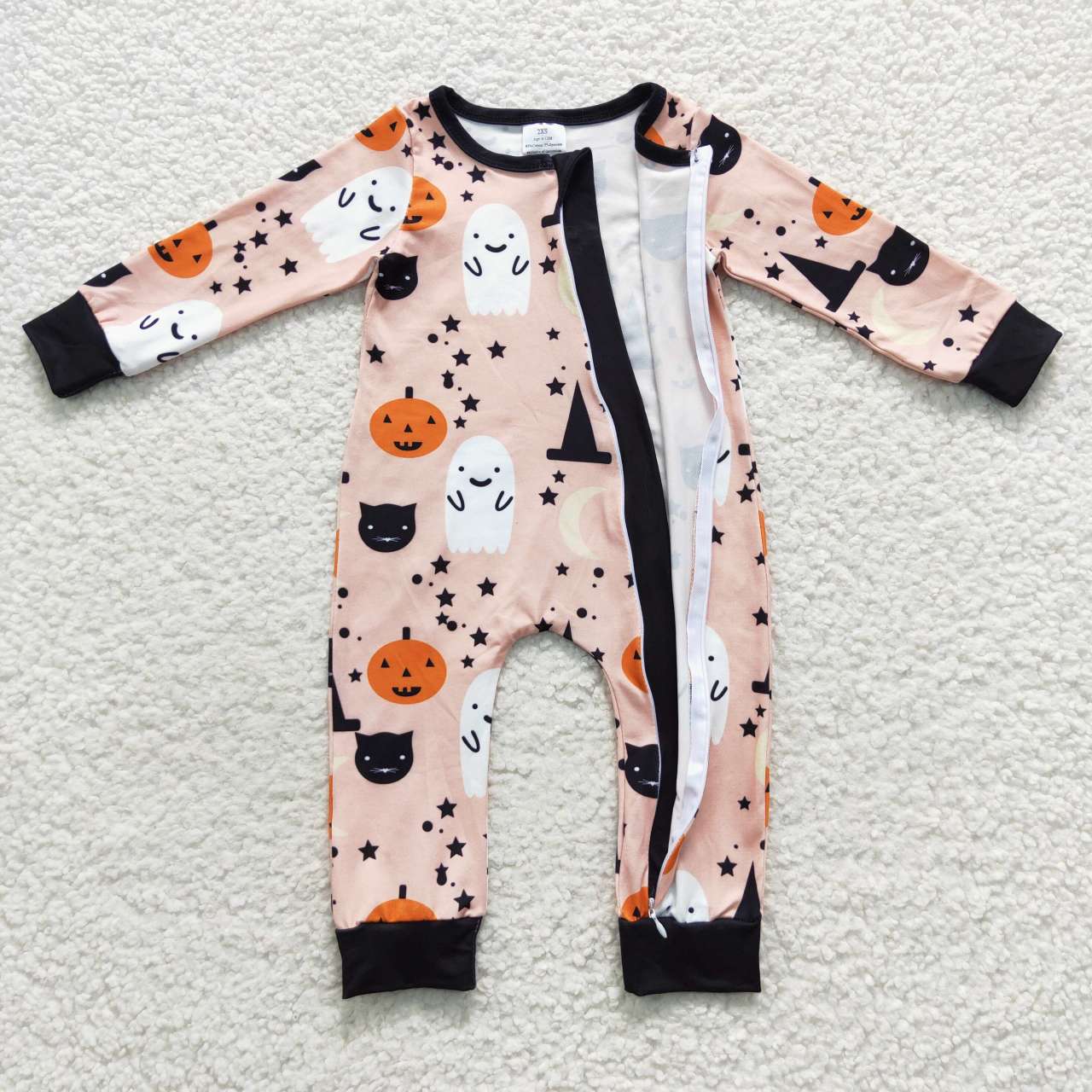 halloween zipper romper ghost pumpkin jumpsuit baby clothes