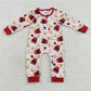 christmas zipper romper cookie jumpsuit baby kids clothes