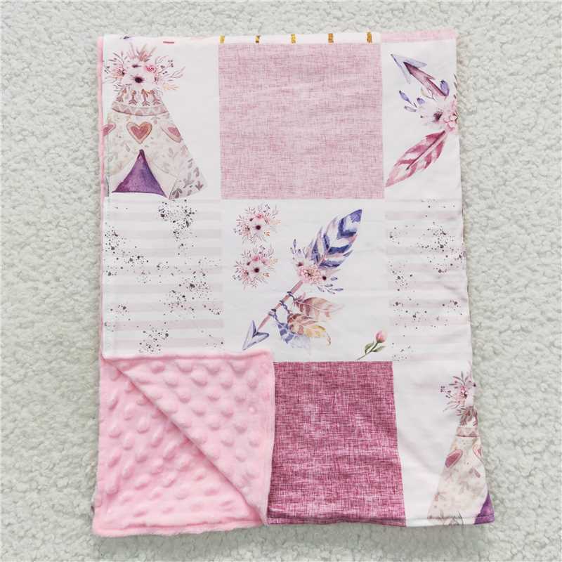 BL0066 baby newborn minky blanket tent blanket kids bed linings