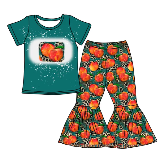 6.9 Green Pumpkin Short Sleeve Pants Suit