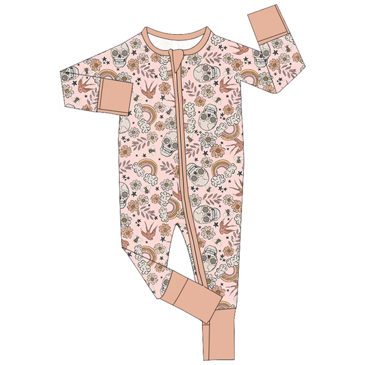 6.18 Halloween Skull Zipper Toddler Clothes