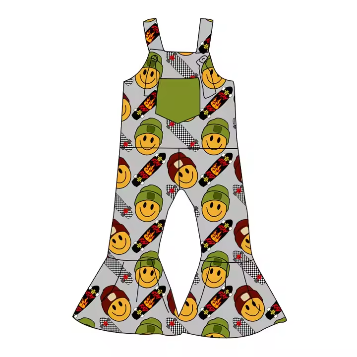 5.15 Smiley green pocket jumpsuit