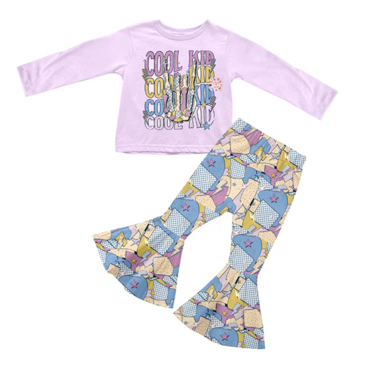 5.16 Purple Letter Girls Suit