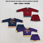 RTS NO MOQ Sibling milk silk Baby Girls Long Sleeve Top Pockets Short Team Clothes Set