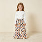 NEW RTS NO MOQ milk silk P1068 Baby Girls Black Orange Bows Stars Halloween Ruffle Flare Pants Bottom