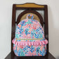 BA0185 Seaweed Pattern Rose Red Lace Backpack