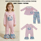 RTS NO MOQ Sibling milk silk Baby Girls Embroidery Bow Flowers Pumpkins Fall Clothes Set Ruffle Pant Rompers