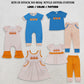 RTS NO MOQ Sibling milk silk Embroidery Baby Boys Girls Short Sleeve Romper Top Pants Ruffle Dress Toddler Fall Clothes Pumpkin Print Stripe Outfit