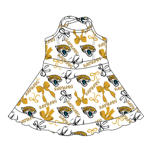 6.11 Letter Bow Cartoon Suspender Dress