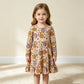 NEW RTS NO MOQ milk silk GLD1691 Baby Girls Pumpkins Turkey Thanksgivings Ruffle Knee Length Dress