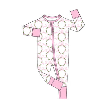 5.23 Pink bow long-sleeved toddler clothes