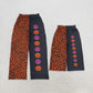 RTS NO MOQ milk silk Sibling Adult To Match Kids Halloween Split Leopard And Black Wide Leg Pants Colorful Pumpkin Print Trousers