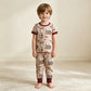 NEW RTS NO MOQ milk silk BSPO0494 Baby Boys Short Sleeve Deer Turkey Top Pants Hunting Pajamas Sets