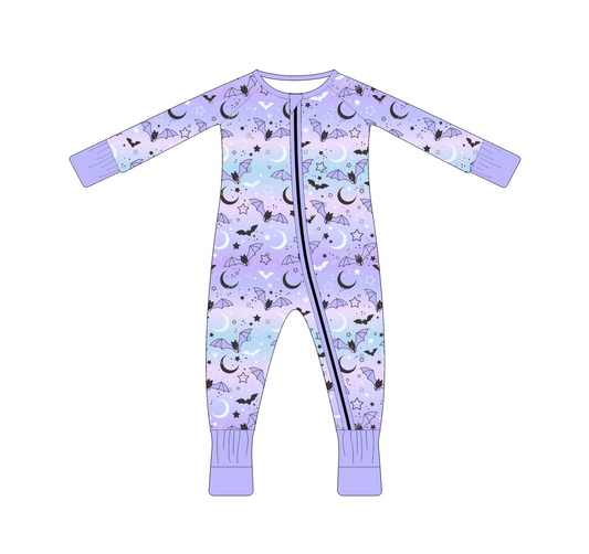 6.16 Purple bat long-sleeved toddler clothes