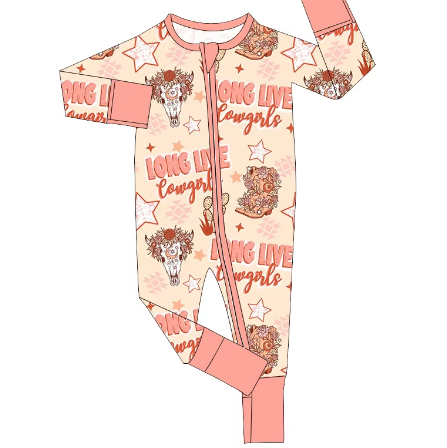 6.18 Bull head letter zipper toddler clothes