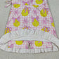 3.31 GSD3683 Baby Girls Pink Checked Bows Lemons Yoga Active Shorts Ruffle Knee Length Dress