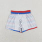 S0233 Red and blue striped swimming trunks