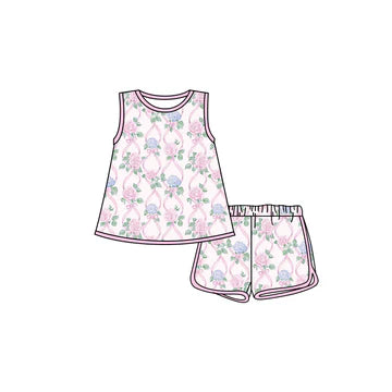 5.26 Hydrangea Pink Bow Set