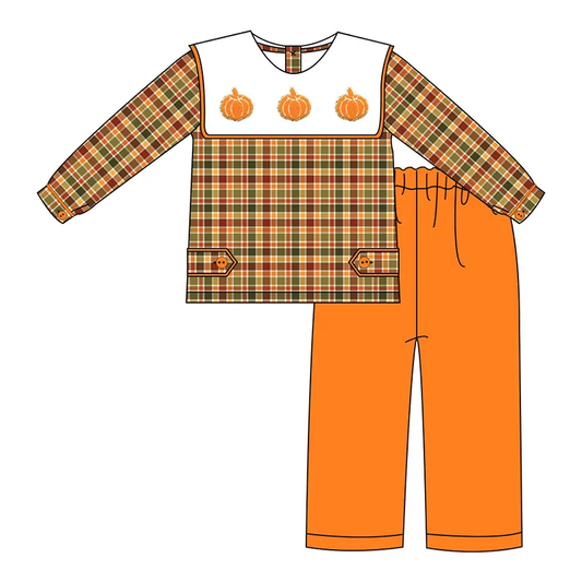 6.9 Pumpkin Orange Long Sleeve Suit