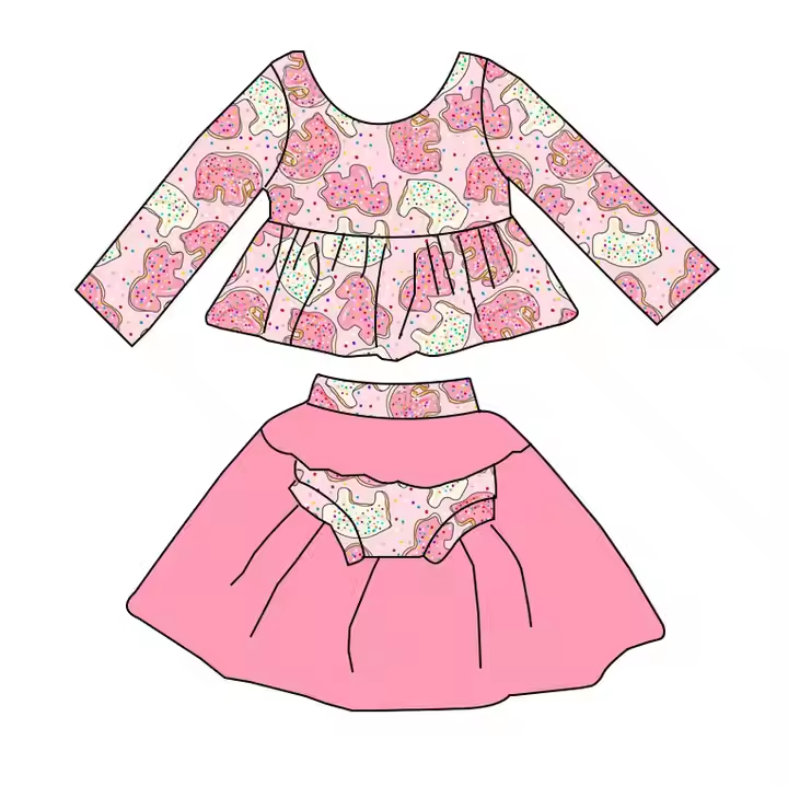 6.21 Pink Biscuit Long Sleeve Toddler Clothes