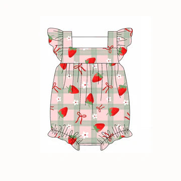 5.5 Girls Strawberry Flower Bowknot Toddler Clothes