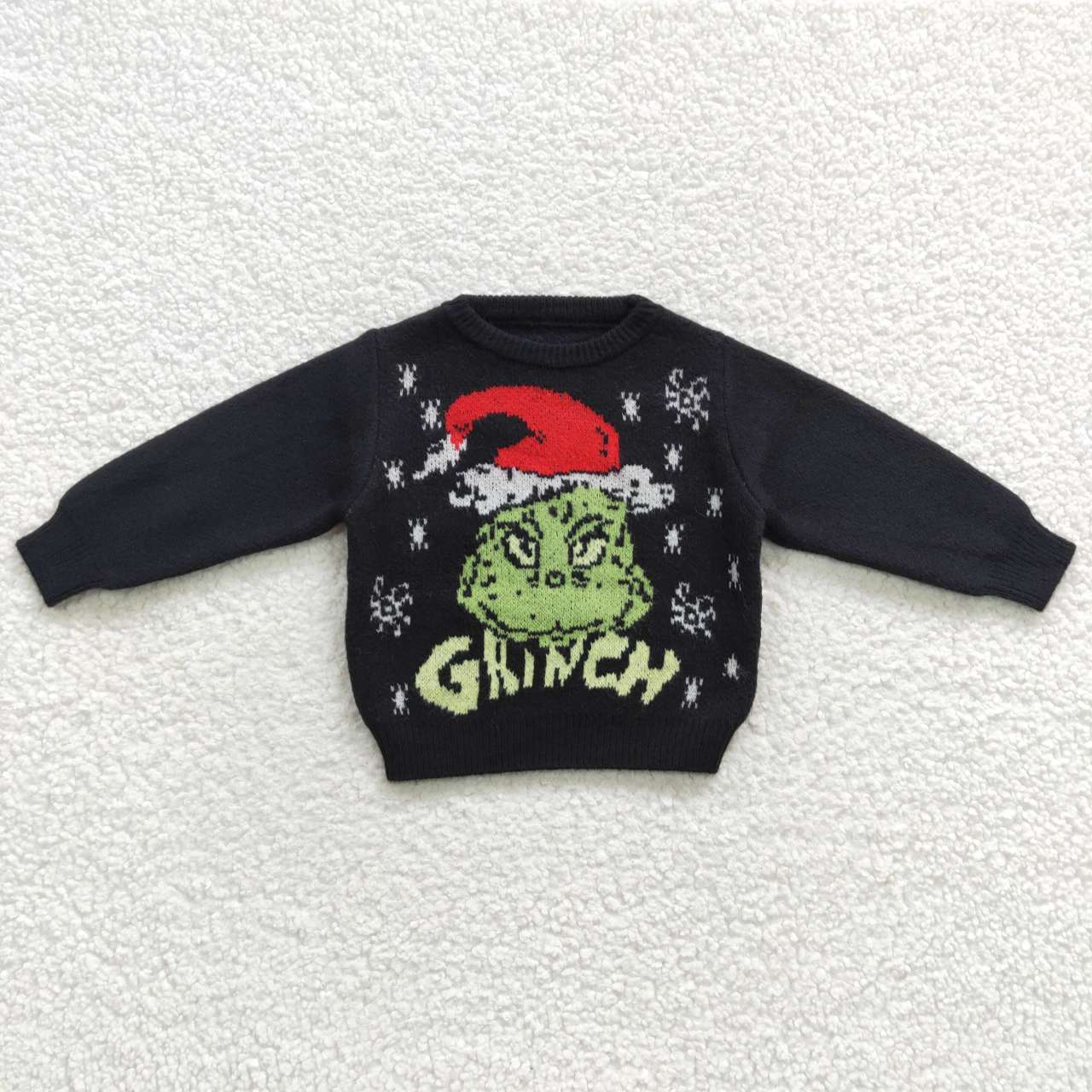 black grinch christmas Sweater kids clothes