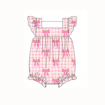 5.5 Girls Pink Bow Flying Sleeves Toddler Clothes