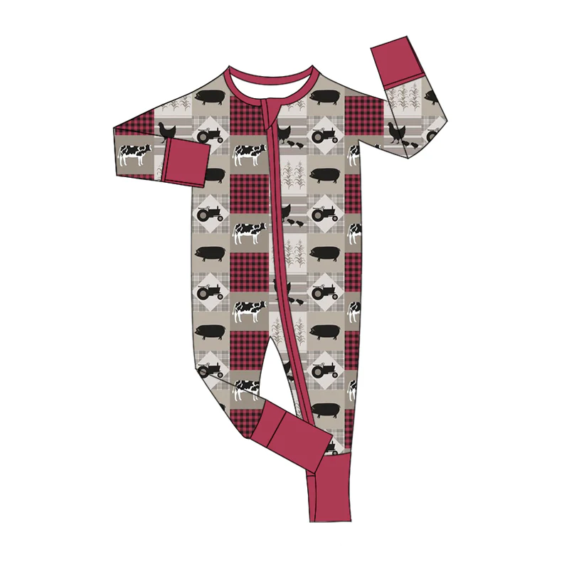 6.12 Red plaid toddler clothes