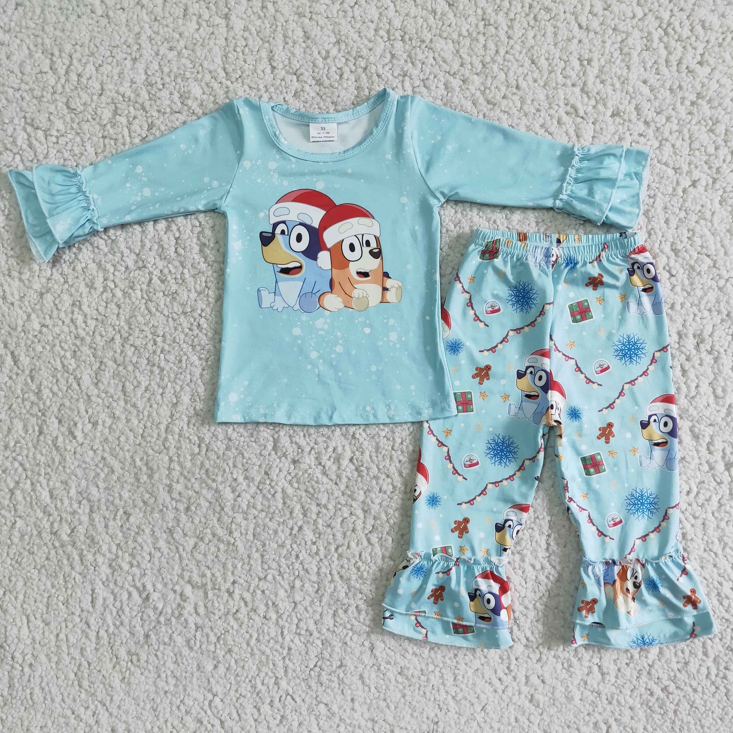 6 B6-14 Girls Bluey long sleeve and long pants suit