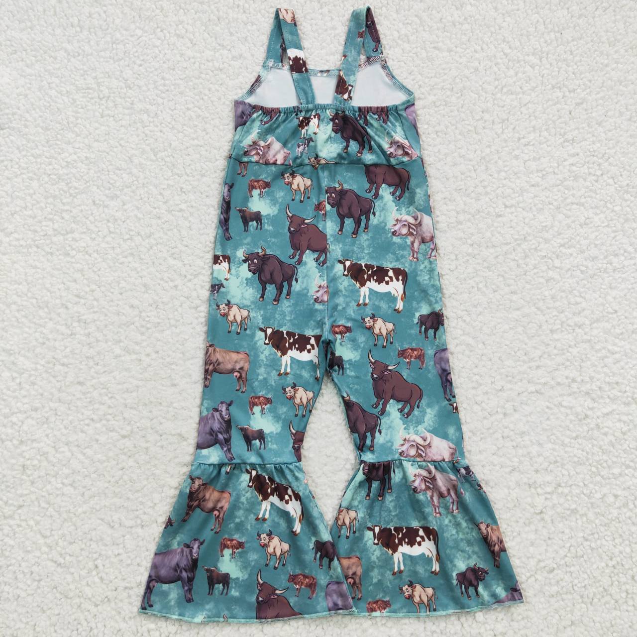 cow girls jumpsuits farm kids romper