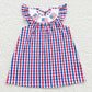 embroidery July 4th girls dress match romper