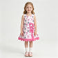 NEW RTS NO MOQ yoga fabric cotton GSD4100 Baby Girls Footballs Bows Team Yoga Active Short Scallop Knee Length Dress