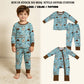 RTS NO MOQ Sibling milk silk Baby Boys Little Cowboys Boots Hats Top Pant Western Pajamas Set Zip Rompers
