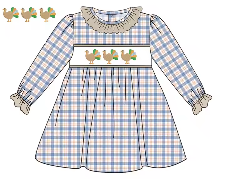 5.16 Turkey Long Sleeve Doll Collar Dress