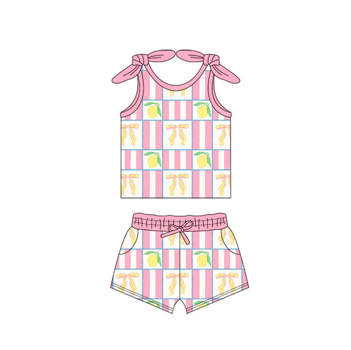 5.15 Bow Lemon Suspender Set