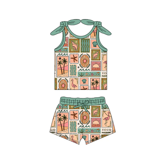 5.15 Cactus Green Suspender Set